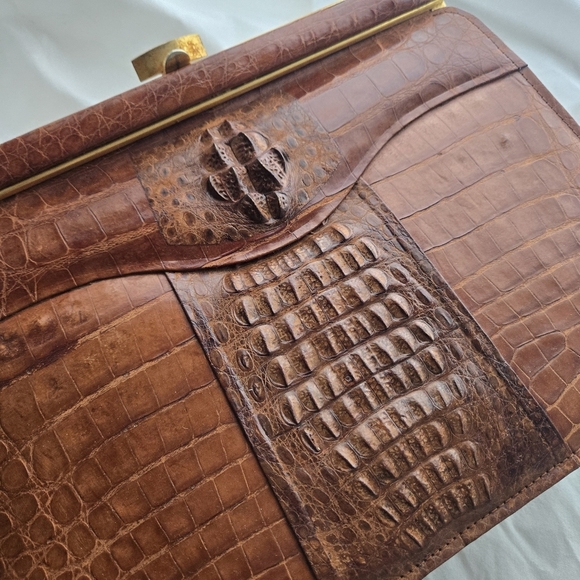 Vintage Genuine Crocodile Handbag - Picture 6 of 11